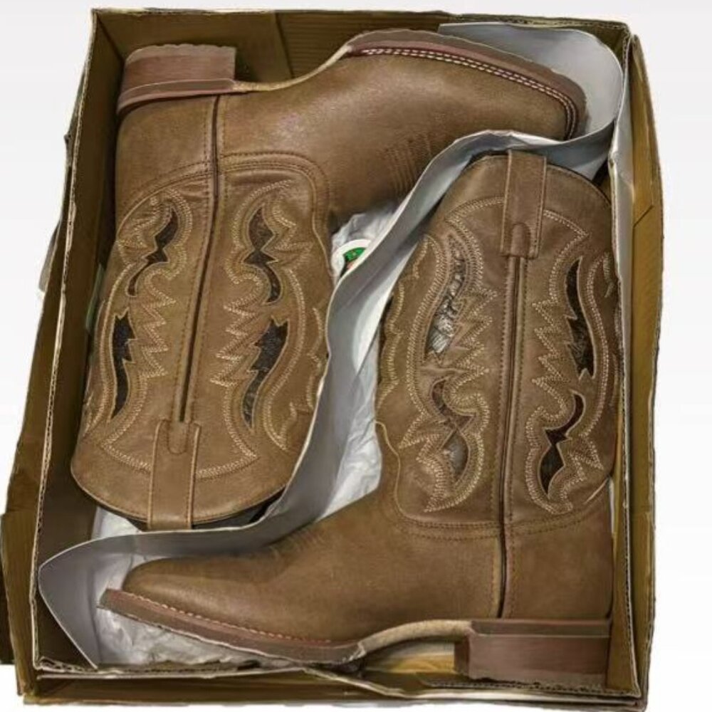 Laredo Men's Rancher Cowboy Boots Tan 10.5